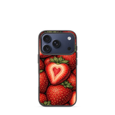 Strawberry Heart Printed Phone Case – Cute Fruit Design Protective Cover for iPhone & Samsung