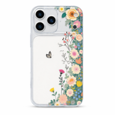 Floral Border Transparent Phone Case – Clear Protective Cover for iPhone, Samsung & OnePlus