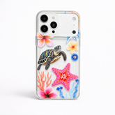Sea Turtle Ocean Clear Phone Case – Tropical Marine Printed Cover for iPhone, Samsung & OnePlus