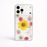 Sunflower Floral Clear Phone Case – Transparent Wildflower Protective Cover for iPhone, Samsung & OnePlus