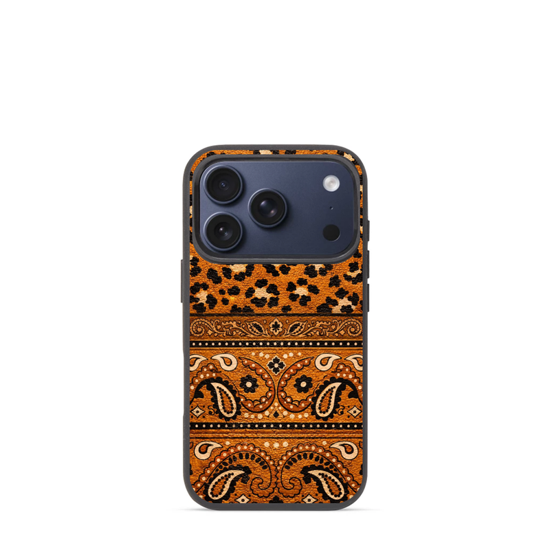 Leopard Print Paisley Pattern Phone Case – Fashion Protective Cover for iPhone & Samsung