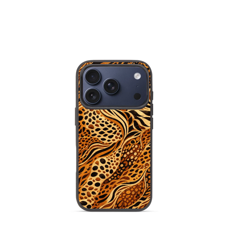 Mixed Animal Print Pattern Phone Case – Leopard Zebra Style Protective Cover for iPhone & Samsung