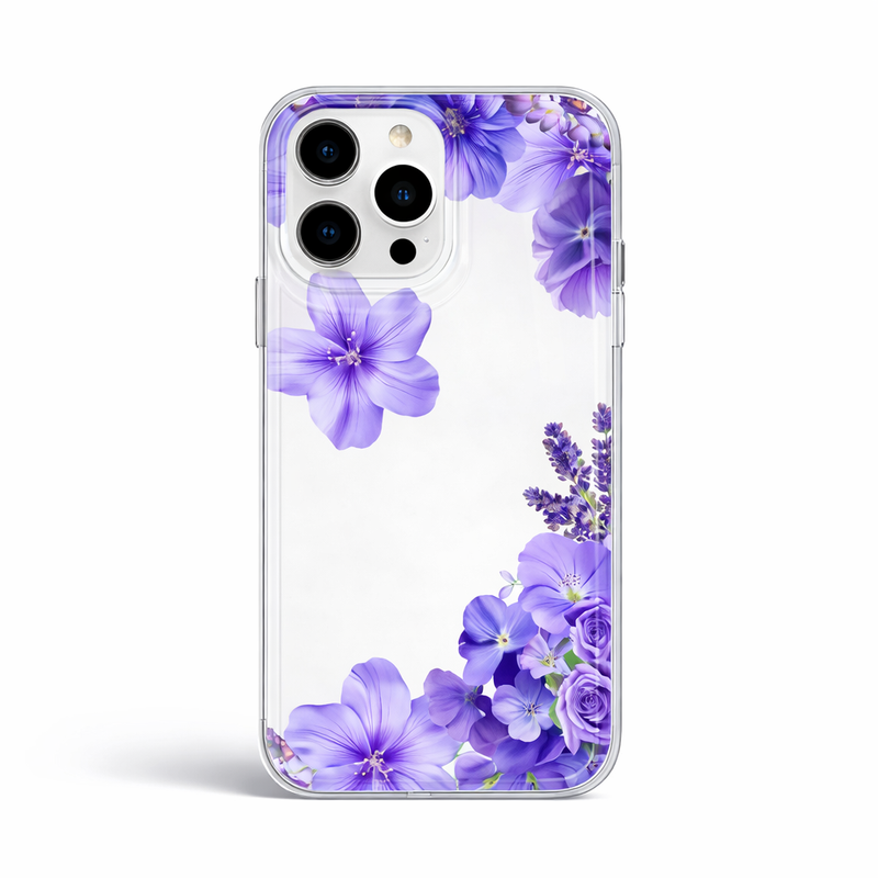 Blum Floral Transparent Phone Case – Clear Printed Protective Cover for iPhone, Samsung & OnePlus