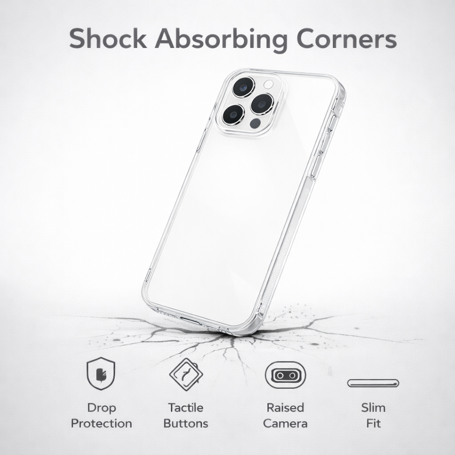 Floral Border Transparent Phone Case – Clear Protective Cover for iPhone, Samsung & OnePlus